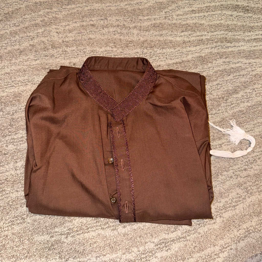Men’s Brand New Indian Desi Pakistani Kurta Shalwar Set Kurta Size Medium 2 Pc